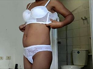 Milf fucks daughter's boyfriend in lingerie