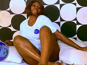 Sexy Interview Turns to Doggy Style with Big Black Cock and Moaning.