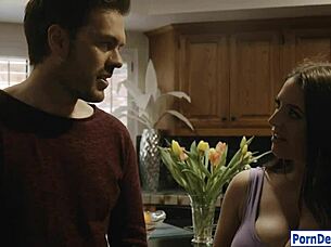 angela white with huge knockers gets smashed in the garage by a monster cock