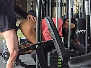 i fucked the hot brunette kel macettare at the condo gym
