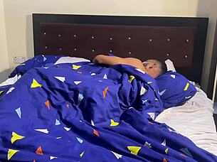 My friend's wife teaches me how to suck her tits and ass in missionary?