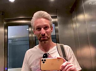 young tiny italian teen deepthroats huge cock in hotel room with facial 😈💦