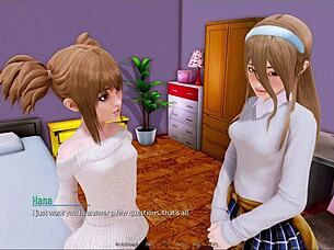 playing harem hotel game in a luxurious suite with friends