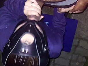 Safada Gets Cock In Backyard While Cars Pass