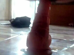 Thrusting fake cock into wet pussy until orgasm 😏💦