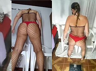 Bitch Playing Hot With Big Dildo, 38x6 Bodysuit, And Red Panties Full Video On Xvideo Red