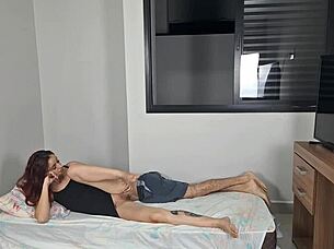 Motoboy Masturbates Watching Couple Fuck In Bedroom, Feeling Intense Jealousy