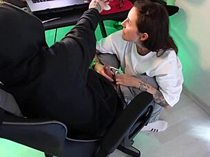 My Sexy Stepsister Distracts Me from Trading with Her Body