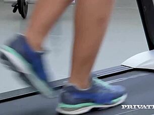 Why does big butt latina briana banderas ride that gym cock?