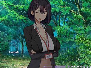 Hot boss brings me to spooky house for monster cock harem action