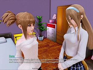 playing harem hotel game in a luxurious suite with friends