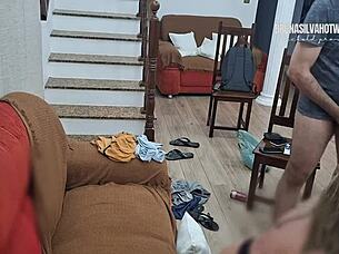 Casada With Two For The First Time - Anal Cum Shot Spitting Cum In The Cuckold's Mouth