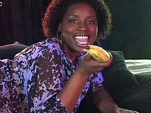 i'm the second banana in this casting, showing off my big natural tits in pov dirty talk interview with black amateurs.