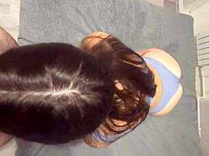 Stepsister starts sucking after parents leave, big ass bent over