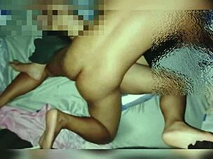 Chubby pinay asian fuck in her bedroom while husband is on duty as a guard