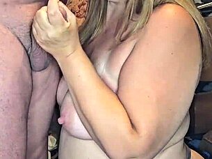 Pregnant Milf Sucks Monster Cock With Huge Nipples!