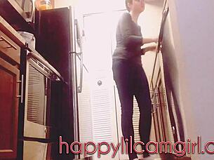 girl ignores you cleaning kitchen giantess recording voyeur domination