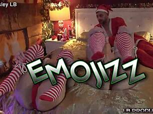 Santas Anal Sex Adventure Unfolds with Wild Pornstar Whores in Action