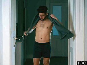 barbie brill fucks the surprised cleaner on the bed