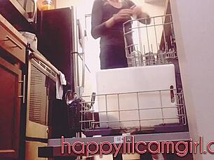 girl ignores you cleaning kitchen giantess recording voyeur domination