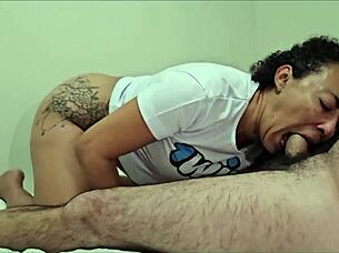 brenda giving a big cock blowjob in boquete style