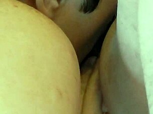 The chubby milf amateur spreads her legs, revealing her hairy pussy, as he dives in to lick and suck until she reaches a powerful orgasm.