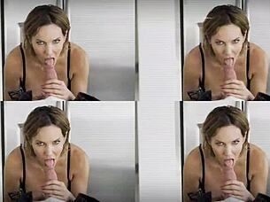 can busty nana give teen the wildest anal footjob?