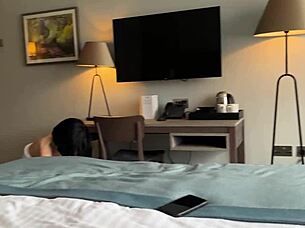 Stepmom offers emergency help for son's accidental boner in hotel arrangement