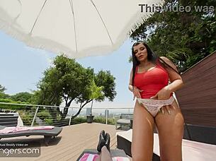 busty brunette milf vr adventure