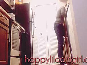 girl ignores you cleaning kitchen giantess recording voyeur domination