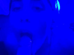 rough nightclub facefuck with gagging deepthroat and ball licking for slave
