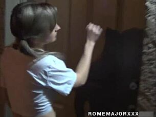 Are These Slim Siblings Fucking Hard in Parents' Bed with Anal Plug?