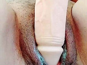penetrating this huge dildo and cumming hard feels so tasty