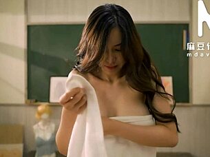 My sexy tutor Ai Xi is a pornstar in doggystyle costumes.