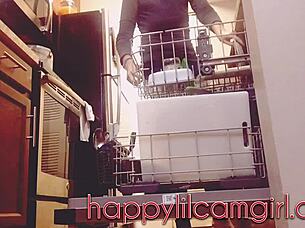 girl ignores you cleaning kitchen giantess recording voyeur domination