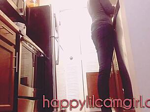 girl ignores you cleaning kitchen giantess recording voyeur domination