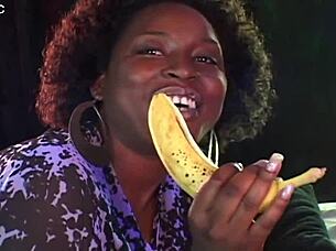 i'm the second banana in this casting, showing off my big natural tits in pov dirty talk interview with black amateurs.