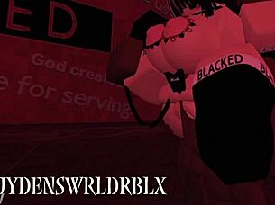 That snowbunny's pussy gets wrecked by a big black cock in the sauna.