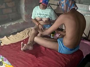 Beautiful Brunette Bhabhi Fucked Hard in Bedroom at Night