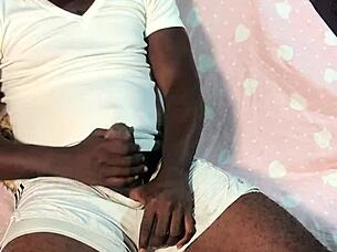 Watch this BBC get a sloppy handjob from the milf