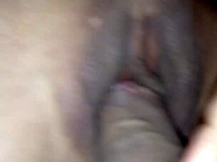 beautiful girl gets creampie in shaved pussy