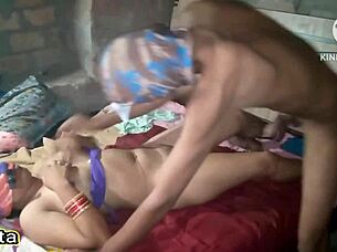 Beautiful Brunette Bhabhi Fucked Hard in Bedroom at Night