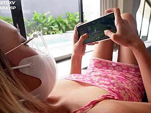 fucking my asian step sis while she plays mobile game ignoring me