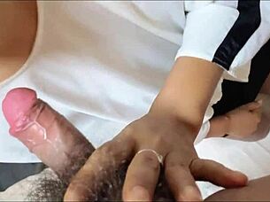 Office milf says, Give me blowjobs in stockings