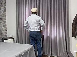 petite latina says goodbye to sugar daddy with intense session before flight