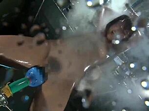 asian woman bound in electro bondage session