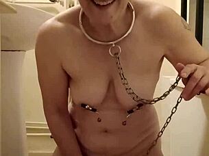 Slave training with dildos on October 8, 2024 😈