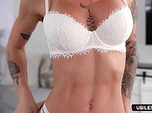 Hot stepmom Kathryn Mae guides stepson in hardcore riding?