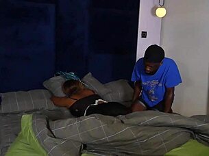 Curvy Young Ebony Girl Admires Her Step Brother's Massive Dick