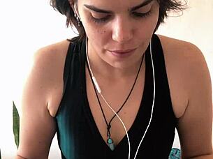 The chubby latina gets pounded in missionary by big cock